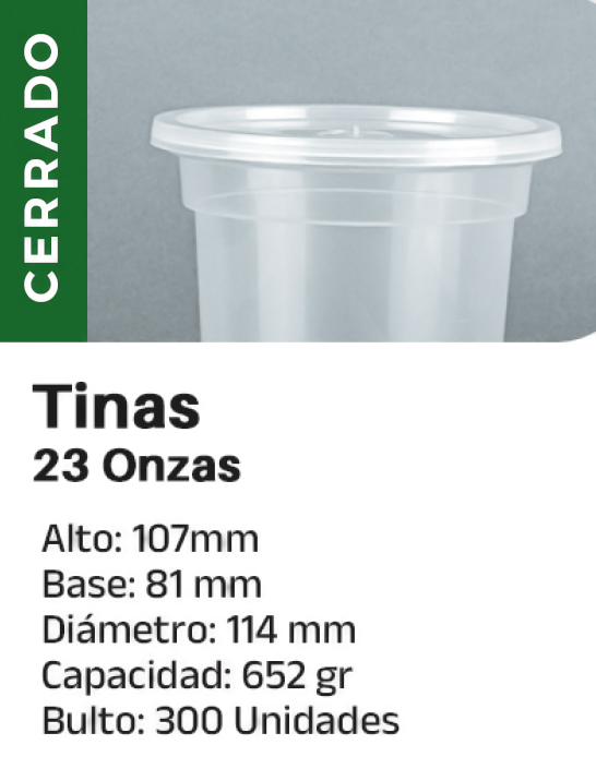 Tinas 23 Onzas