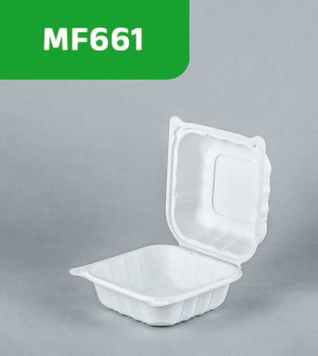 [MF661] Envase tipo Hamburguesa blanco