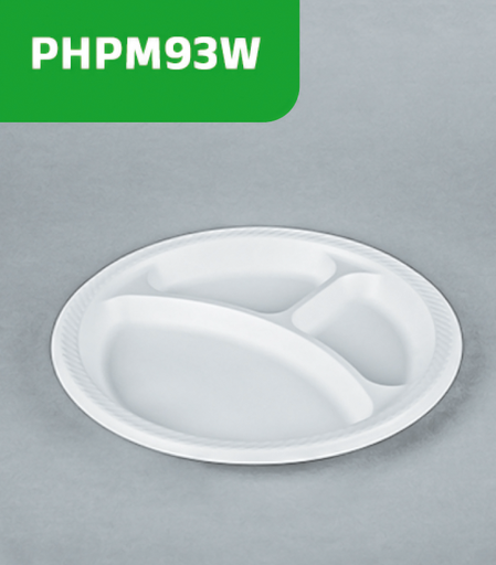 [PHPM93W] PLATO NUM. 9 C/ 3 DIVISIONES CON MINERAL BLANCO 2 X 200