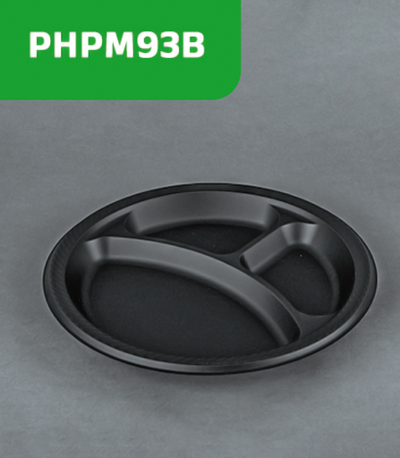 [PHPM93B] PLATO NUM. 9 C/ 3 DIVISIONES CON MINERAL NEGRO 2 X 200