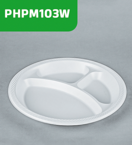 [PHPM103W] PLATO NUM. 10 3 DIVISIONES CON MINERAL BLANCO 2 X 150