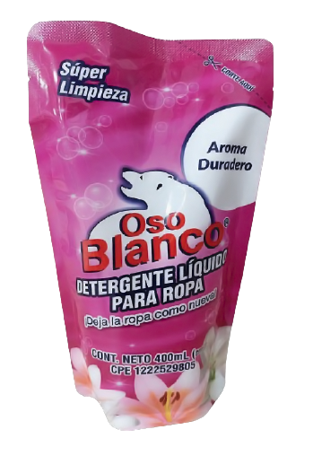 Detergente Liquido AROMA DURADERO 400 ML.